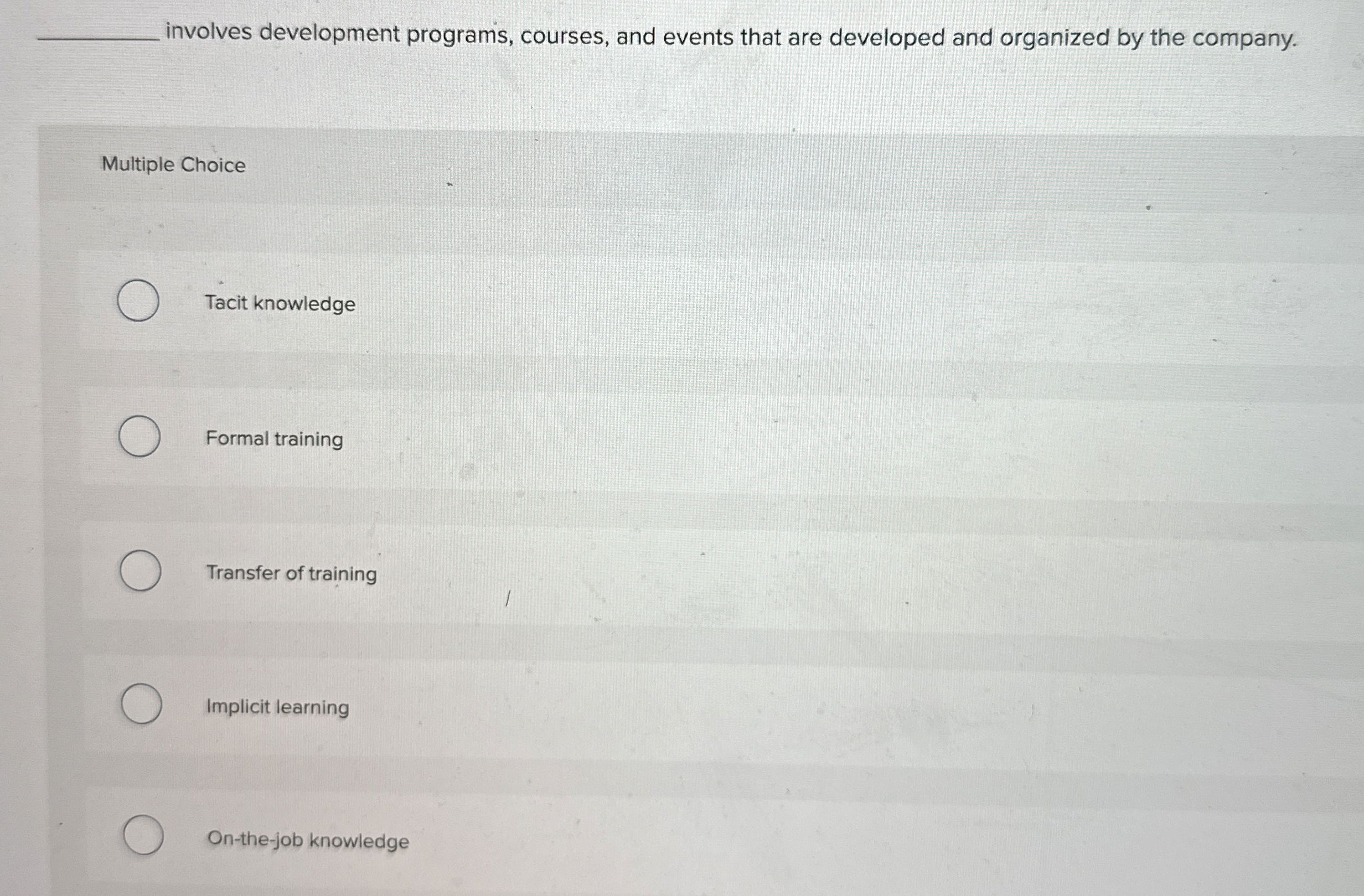  involves development programs, courses, and events that are developed and organized