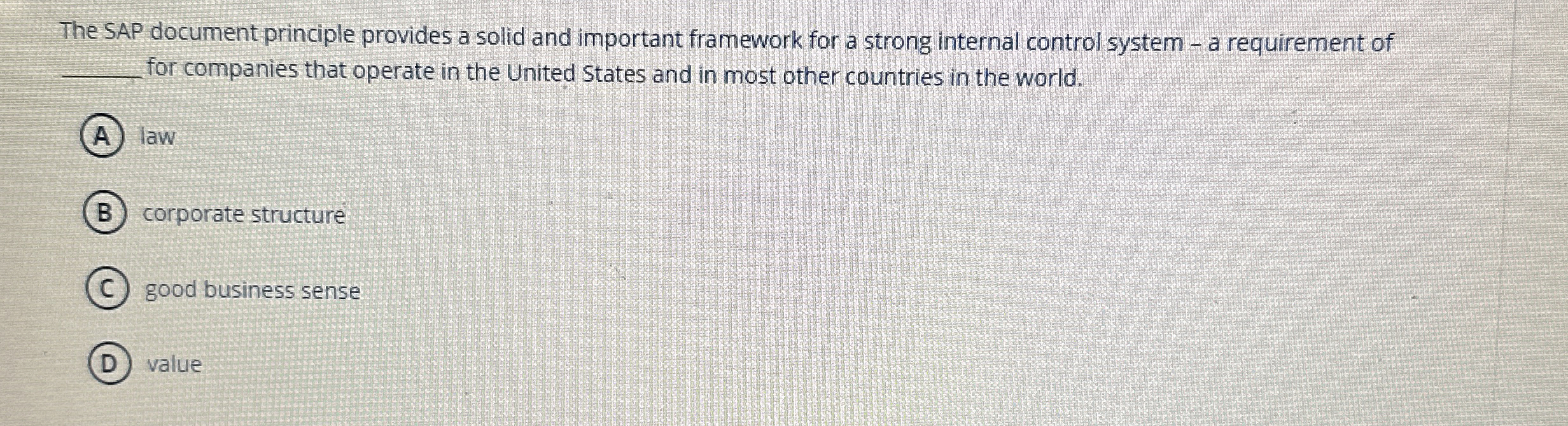  The SAP document principle provides a solid and important framework for