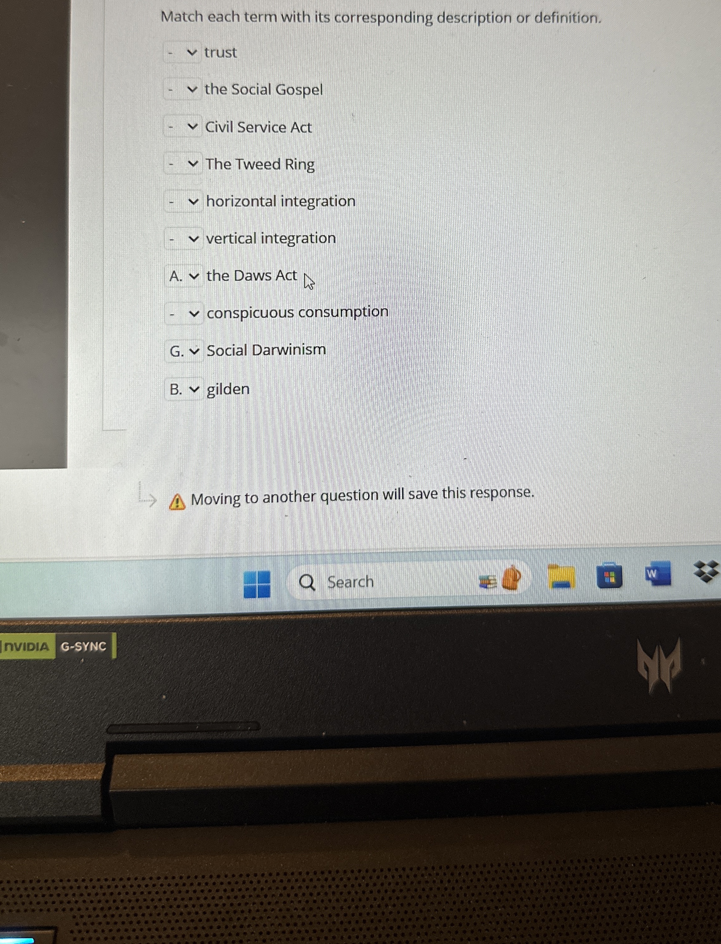  Match each term with its corresponding description or definition. trust the