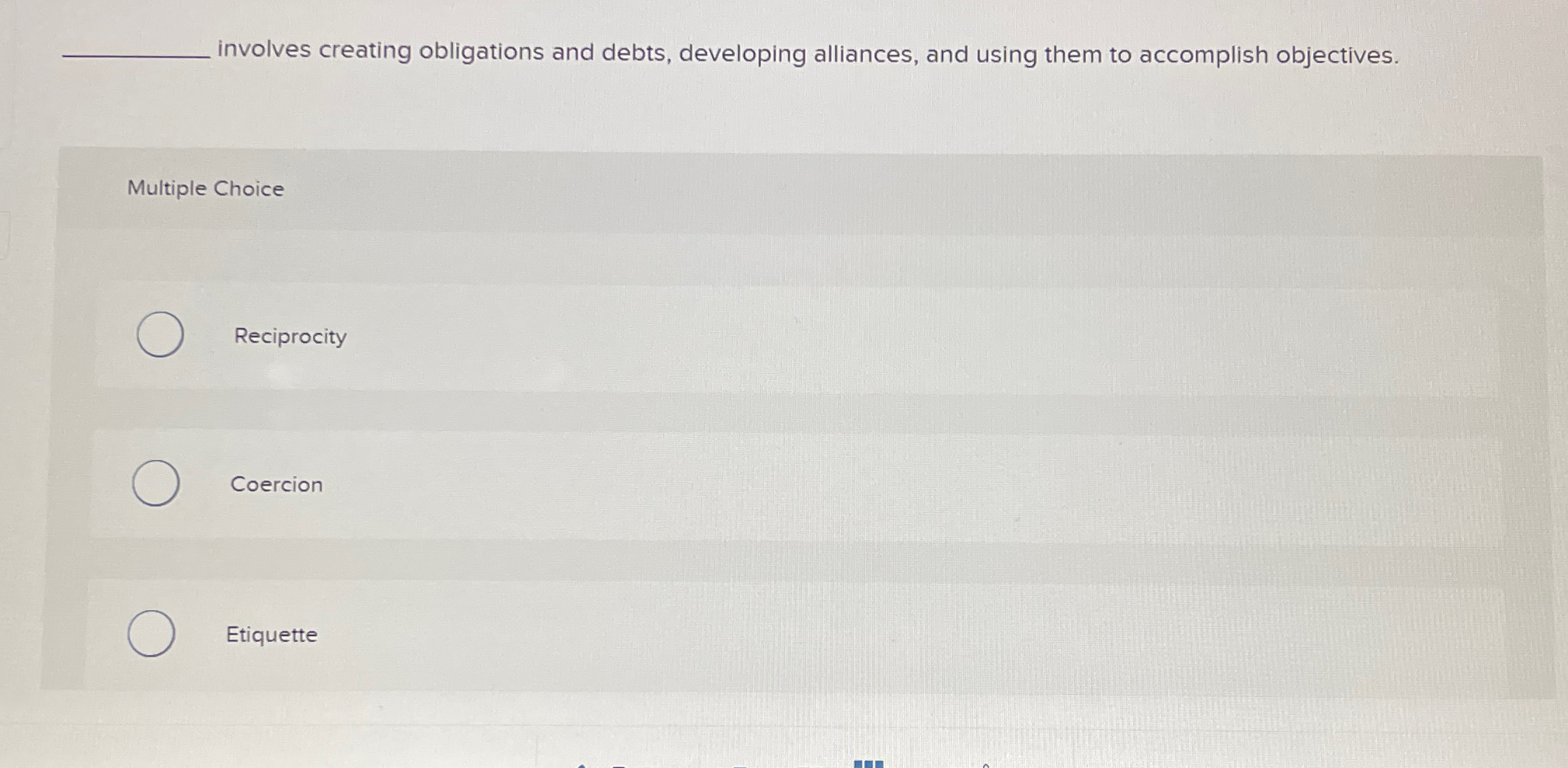  involves creating obligations and debts, developing alliances, and using them to