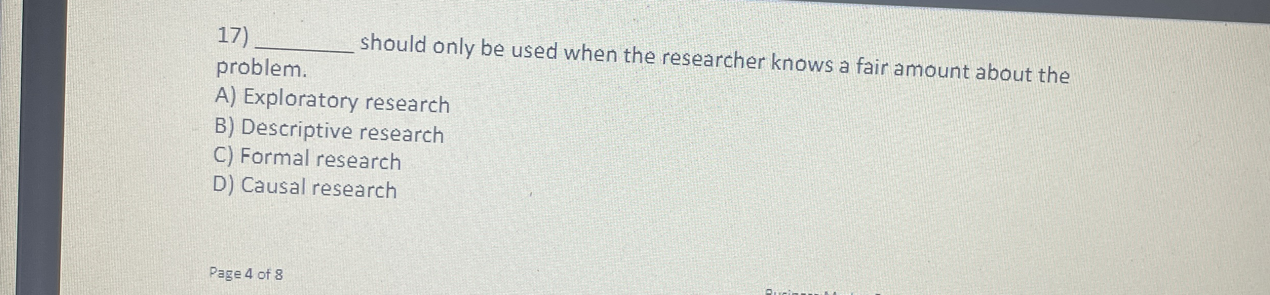  should only be used when the researcher knows a fair amount