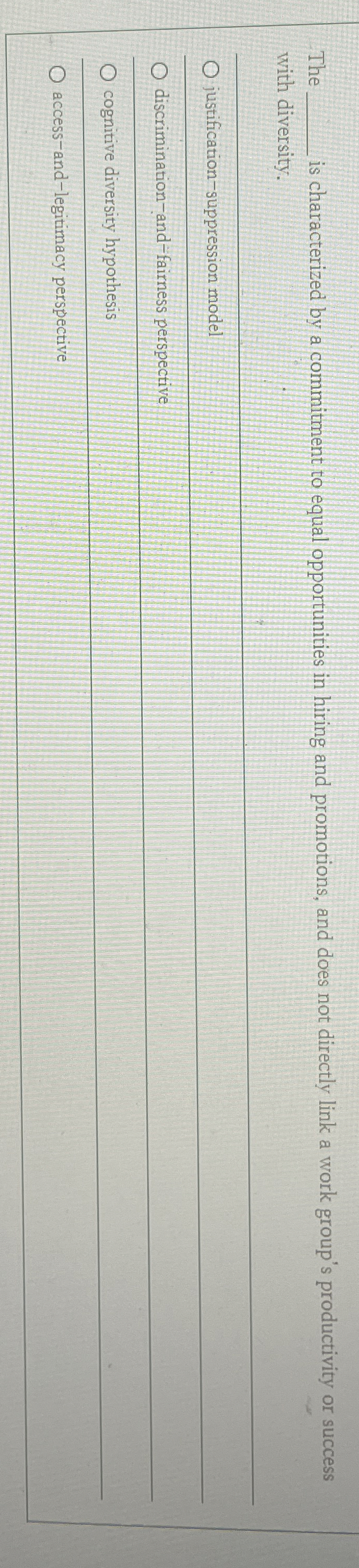  The q, is characterized by a commitment to equal opportunities in