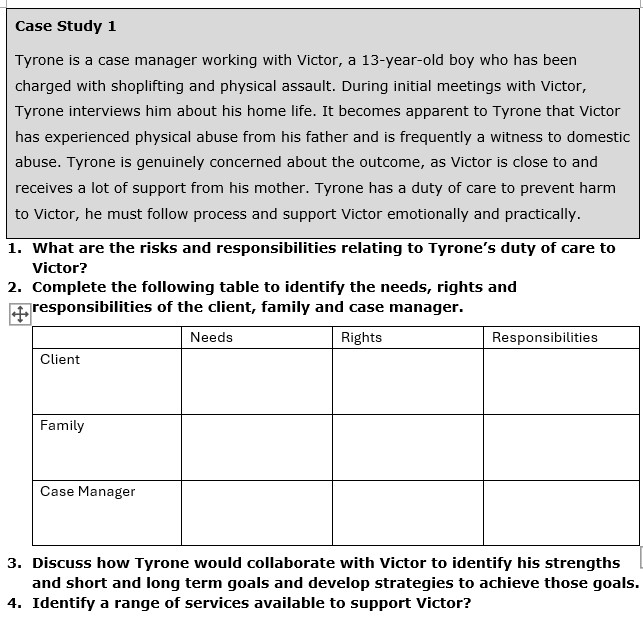  Please explain/answer case study 1. 