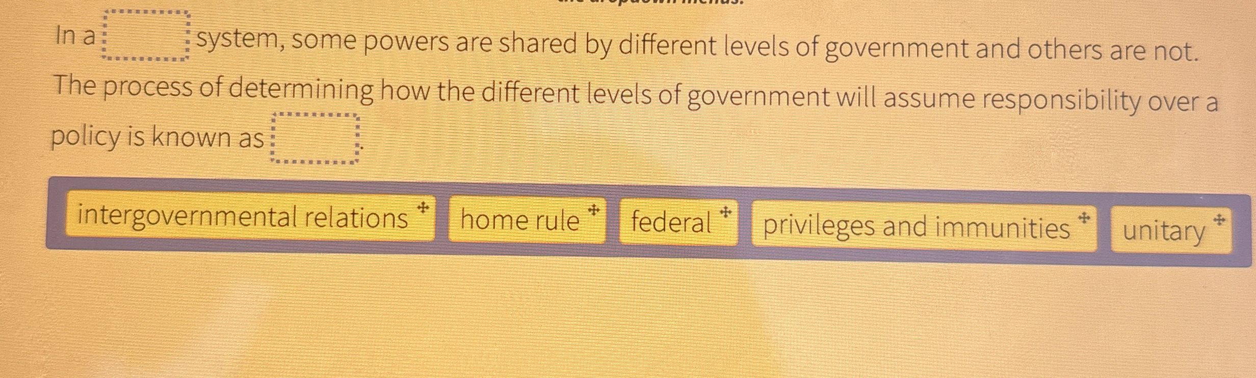  lna system, some powers are shared by different levels of government