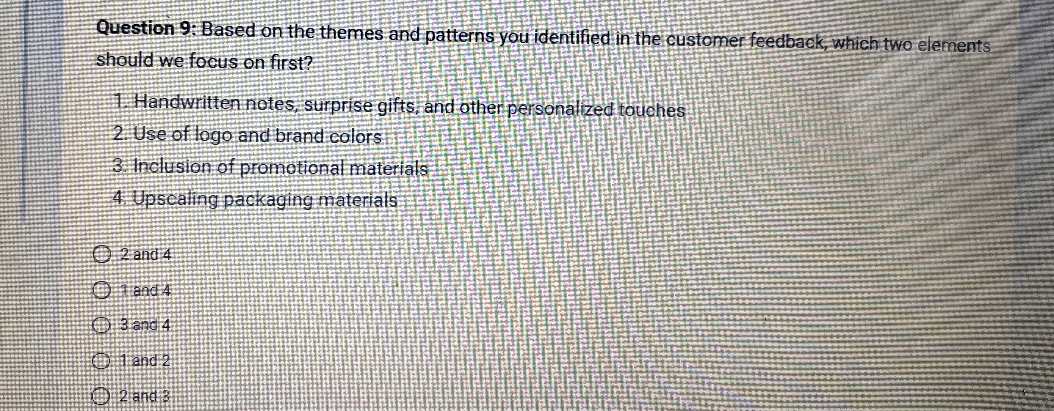  Question 9: Based on the themes and patterns you identified in