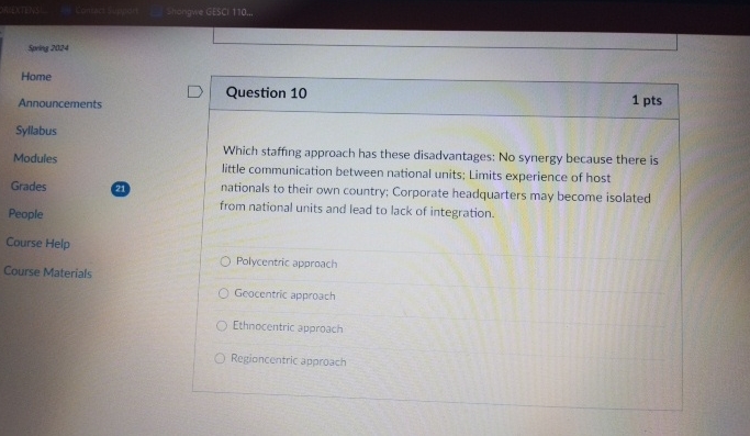  Mhargue cEsci 110.. Saring 2024 Home Announcements Syllabus Modules Grades (21)