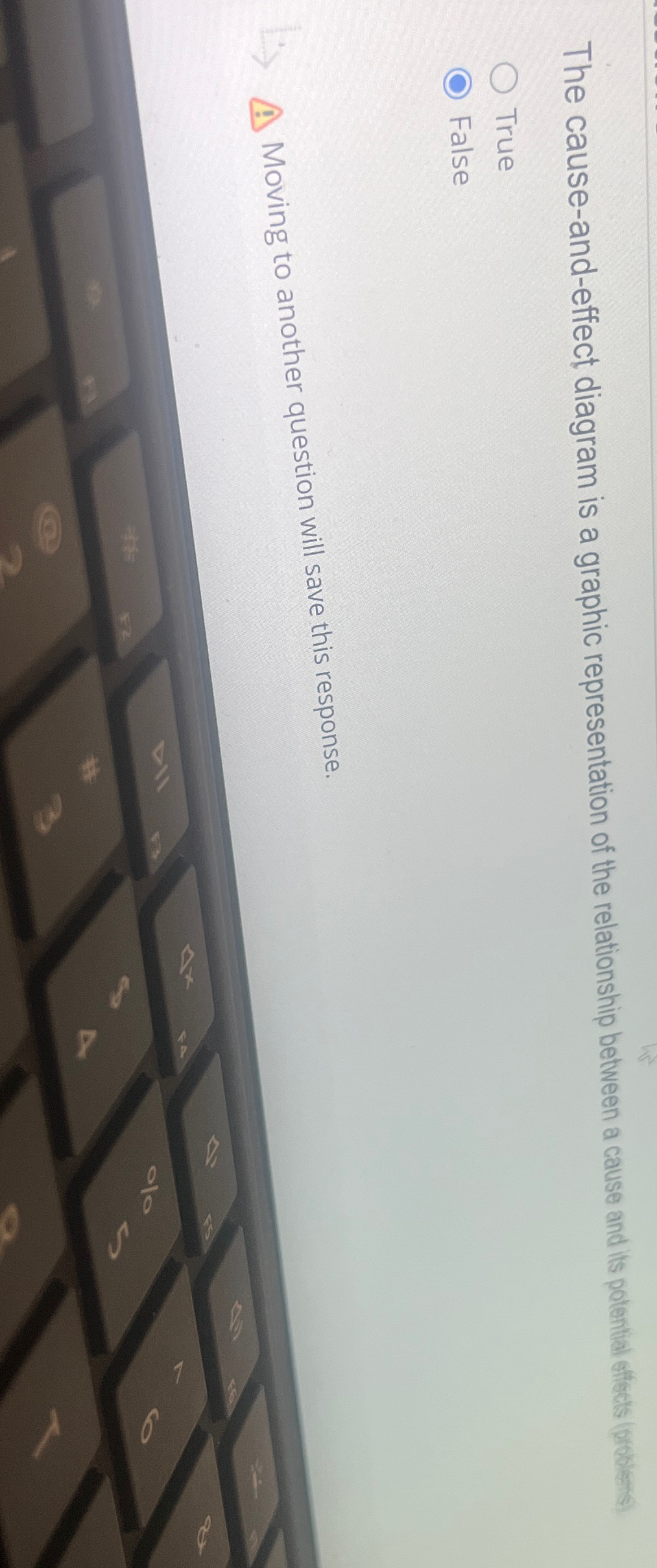  The cause-and-effect diagram is a graphic representation of the relationship between