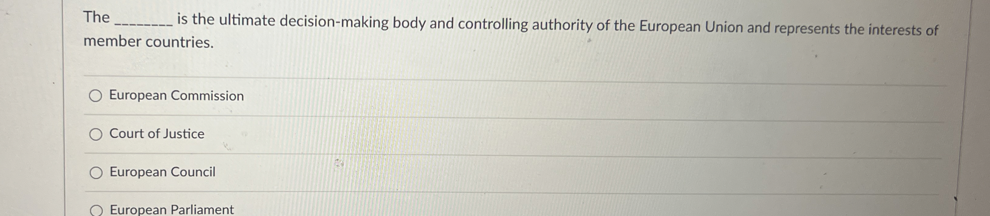  The is the ultimate decision-making body and controlling authority of the