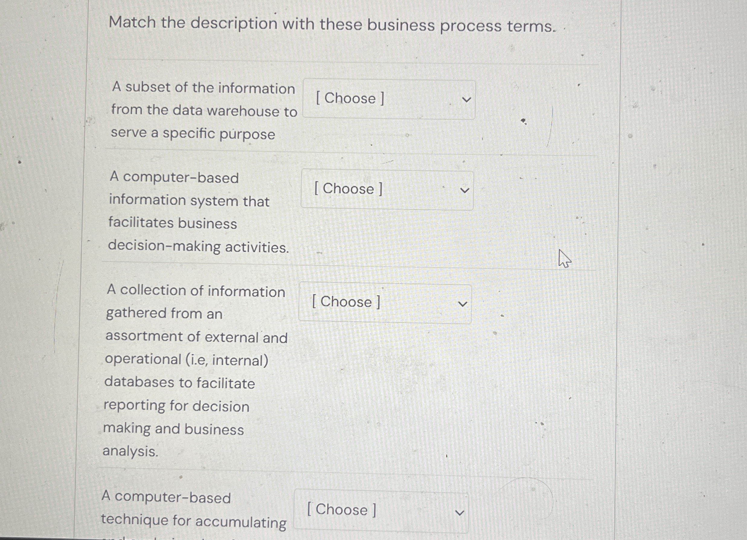  An example of sentiment mining is when survey data are analyzed