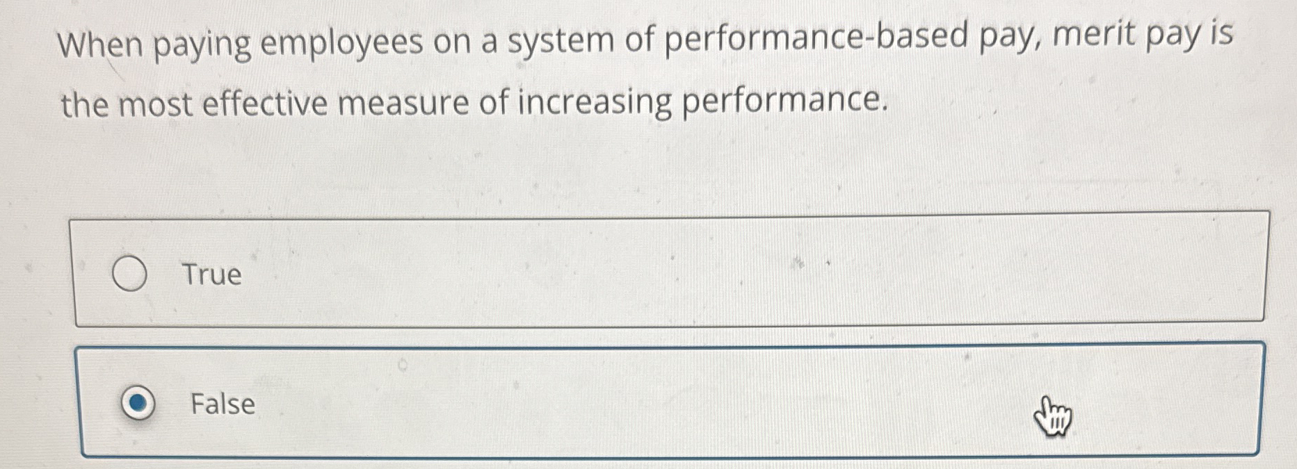  When paying employees on a system of performance-based pay, merit pay