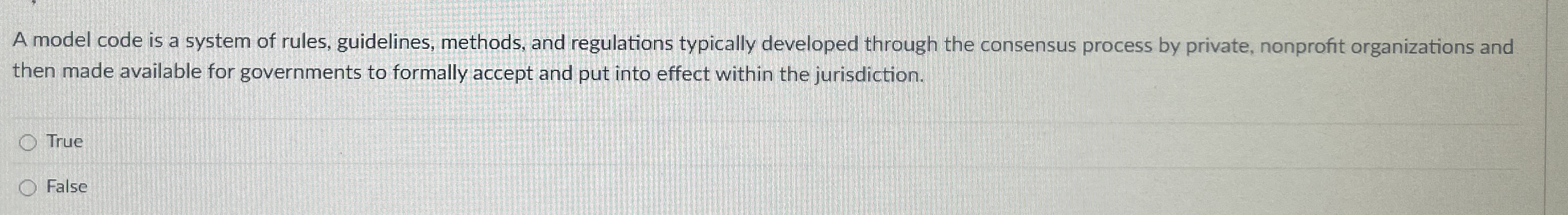  A model code is a system of rules, guidelines, methods, and