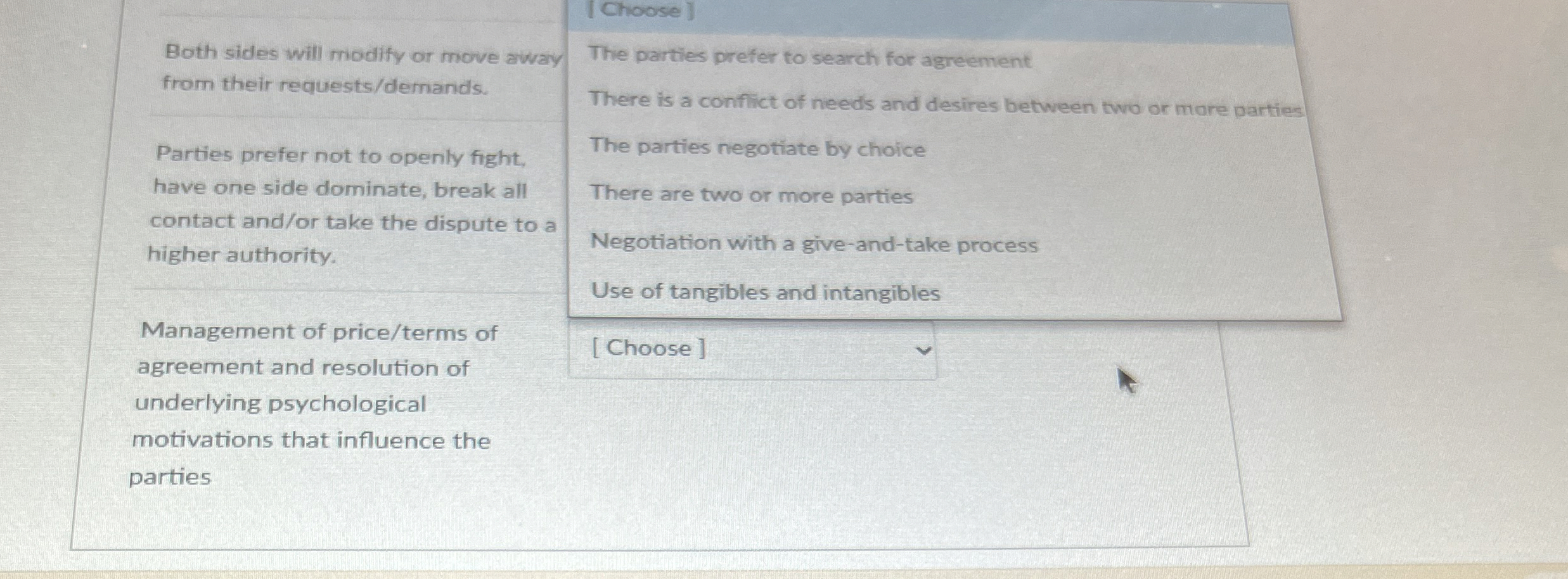  Both sides will modify or move awary from their requests/demands. Parties