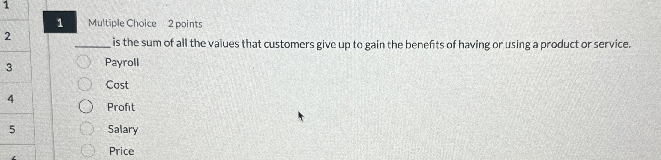  1 Multiple Choice 2 points 2 q, is the sum of
