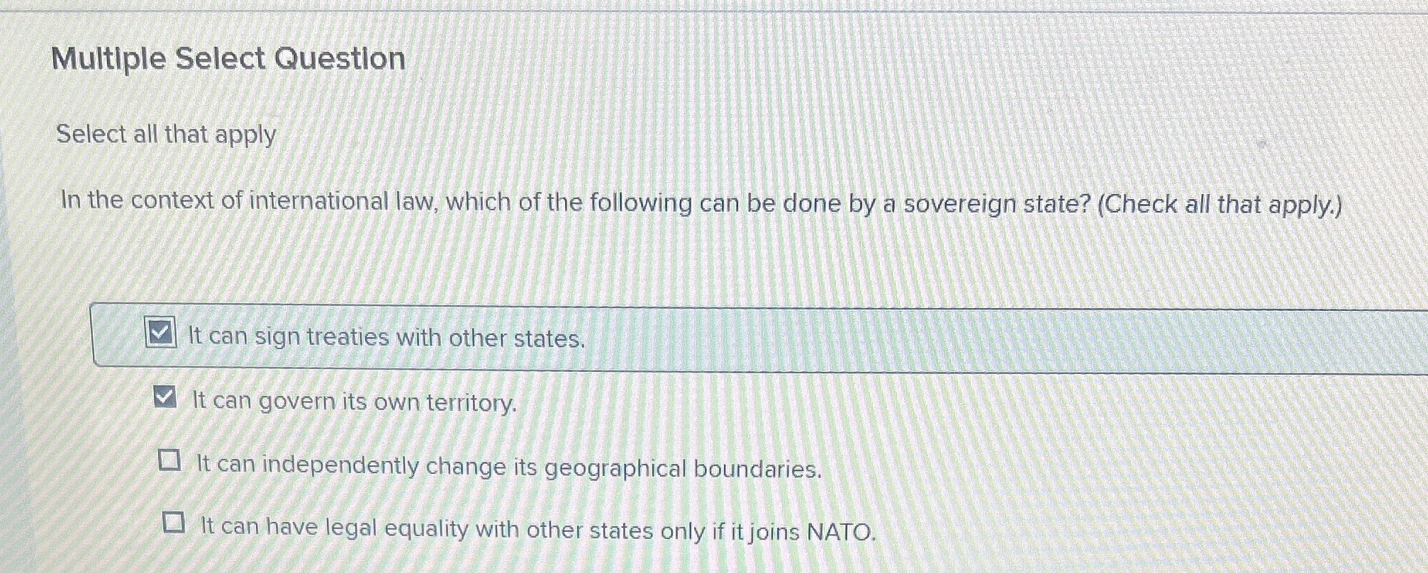  Multiple Select Question Select all that apply In the context of