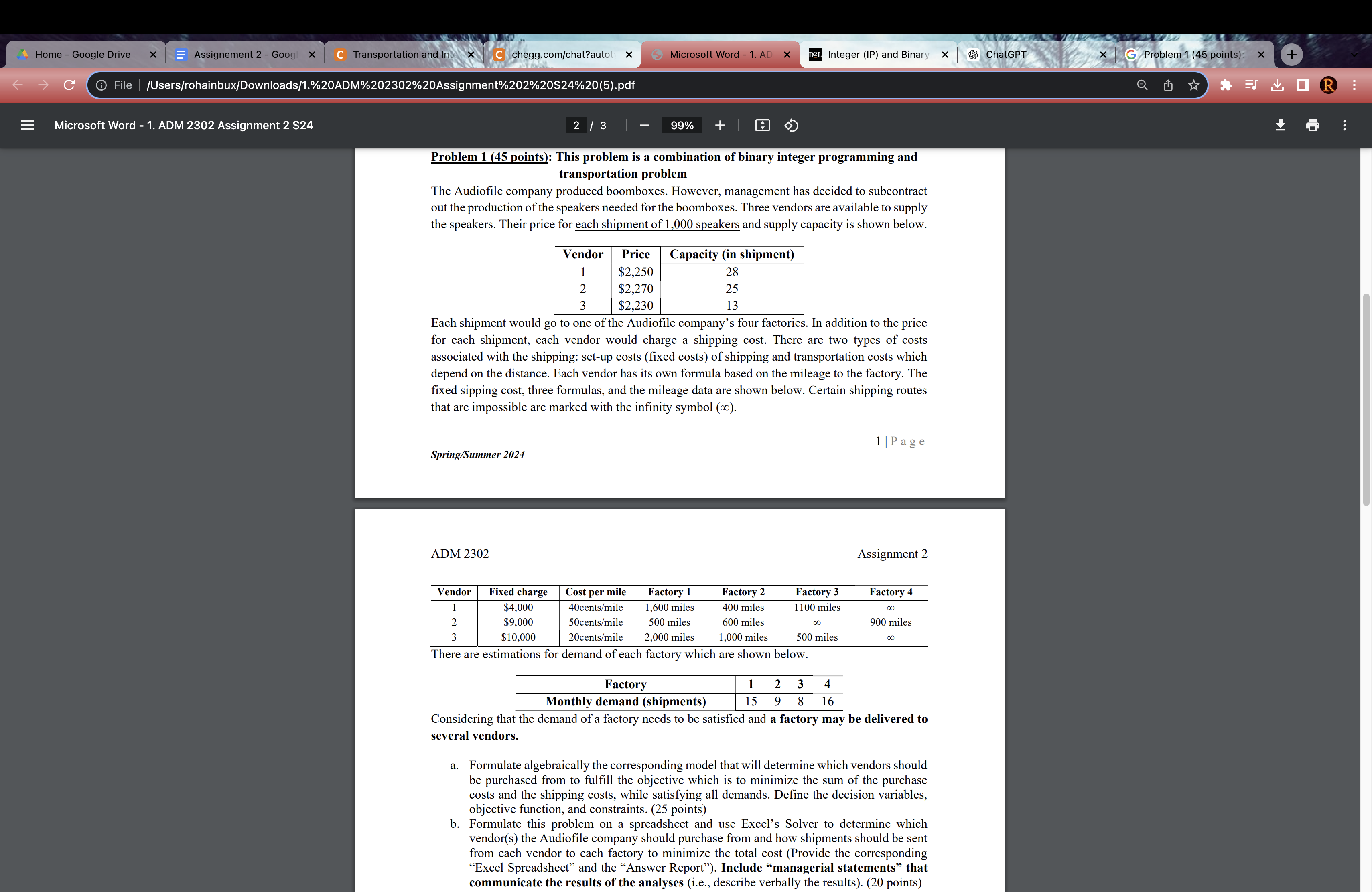  Problem 1(45 points): This problem is a combination of binary integer