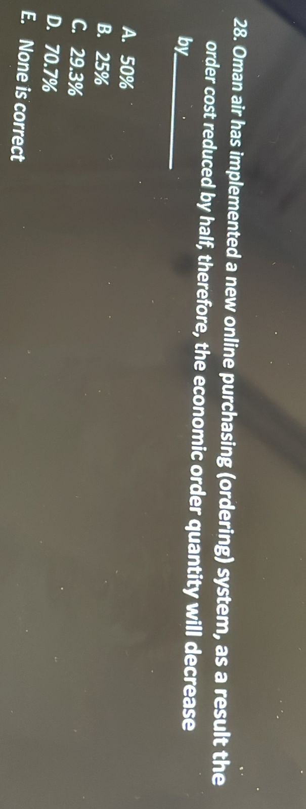  Oman air has implemented a new online purchasing (ordering) system, as