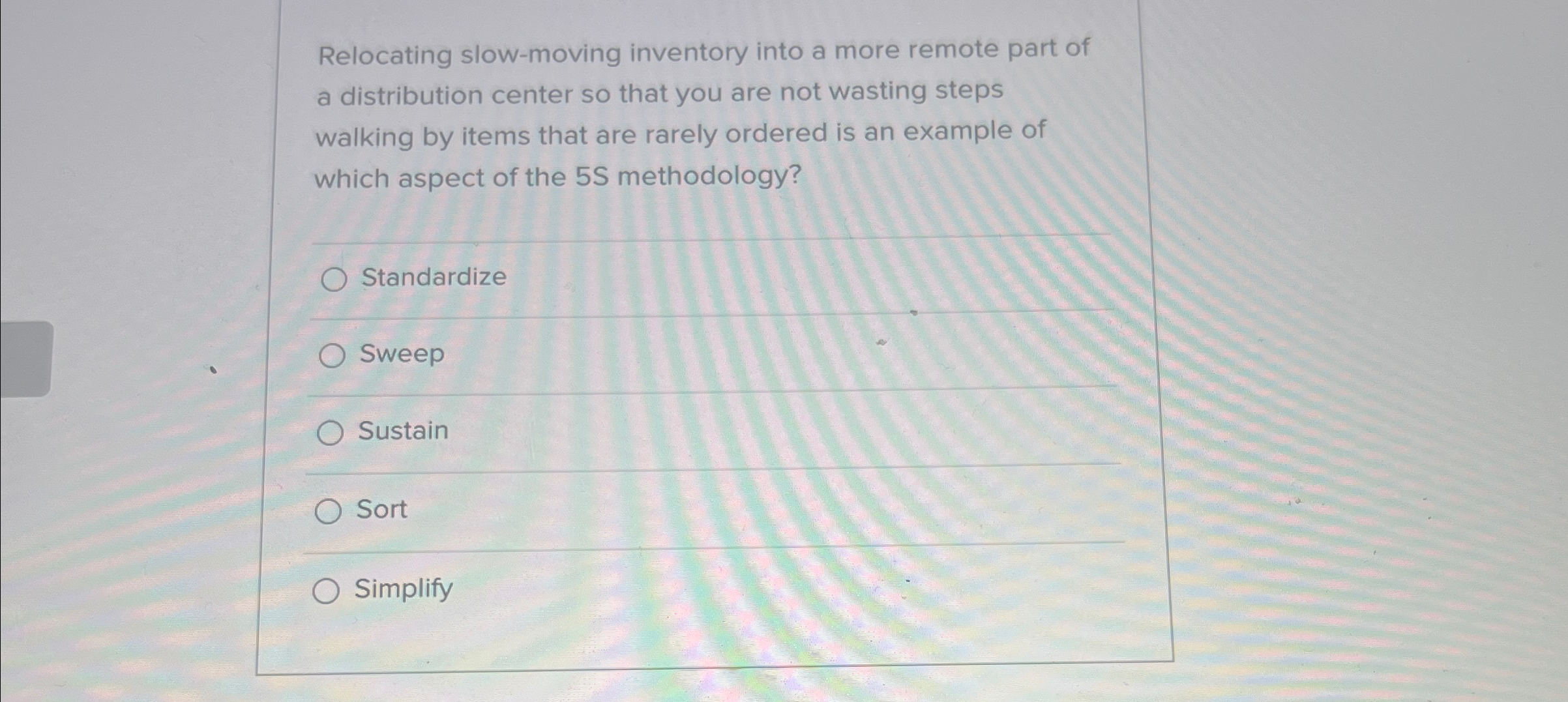  Relocating slow-moving inventory into a more remote part of a distribution