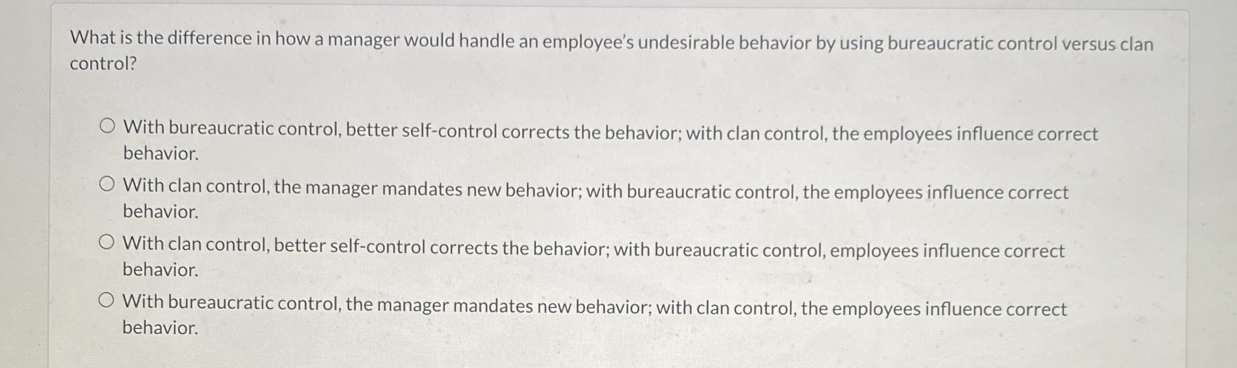  What is the difference in how a manager would handle an