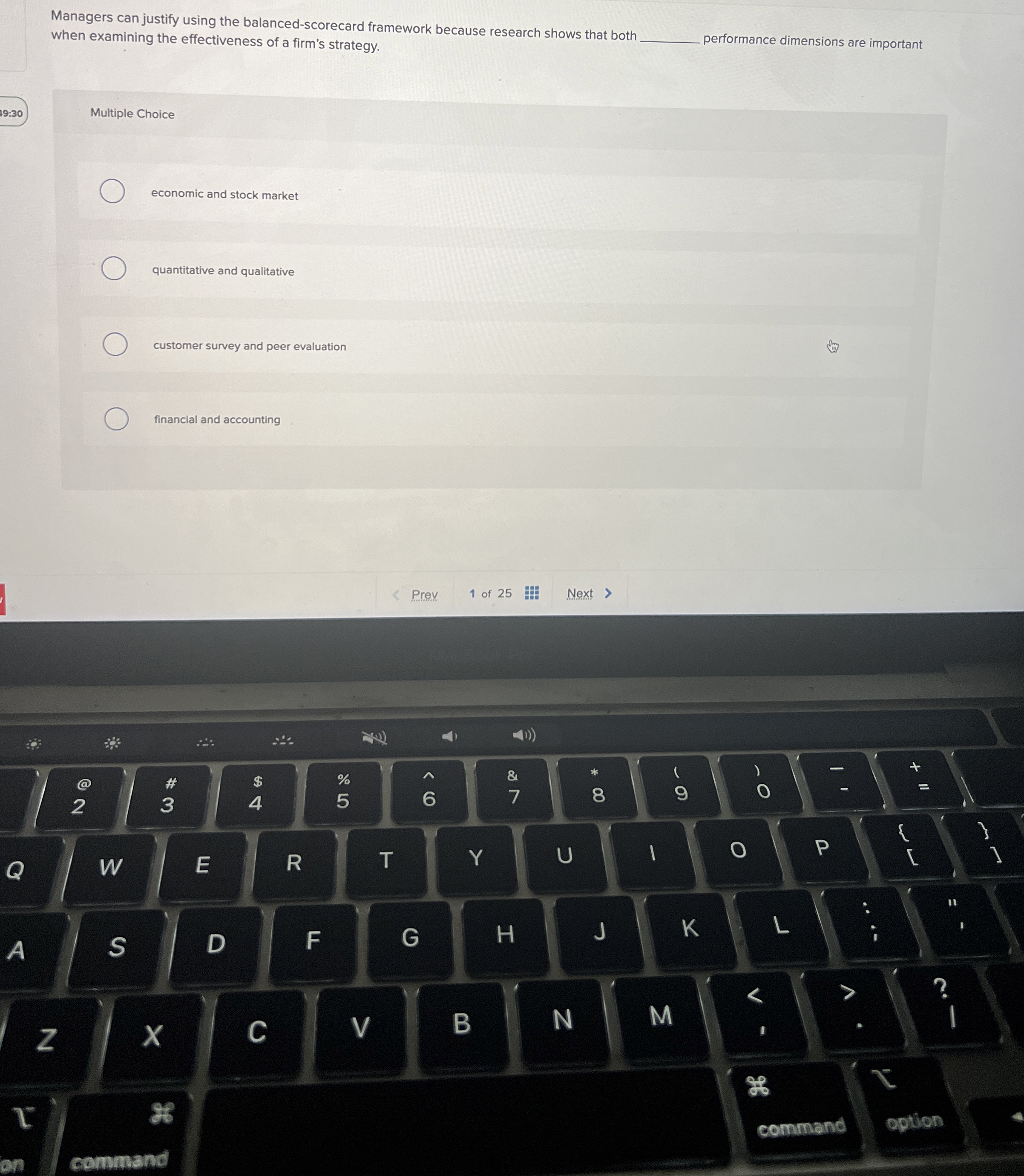  Managers can justify using the balanced-scorecard framework because research shows that