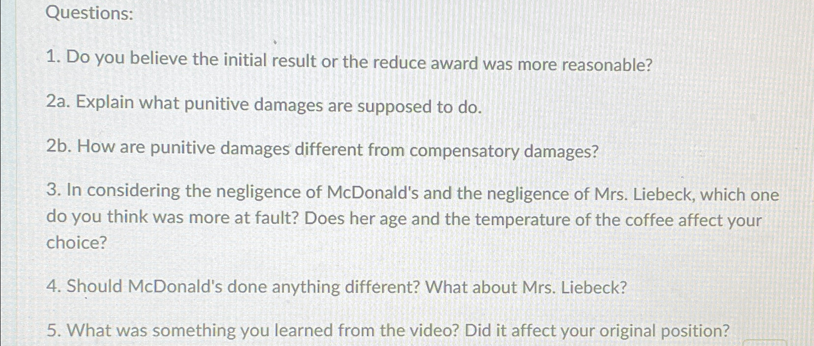  Questions: Do you believe the initial result or the reduce award