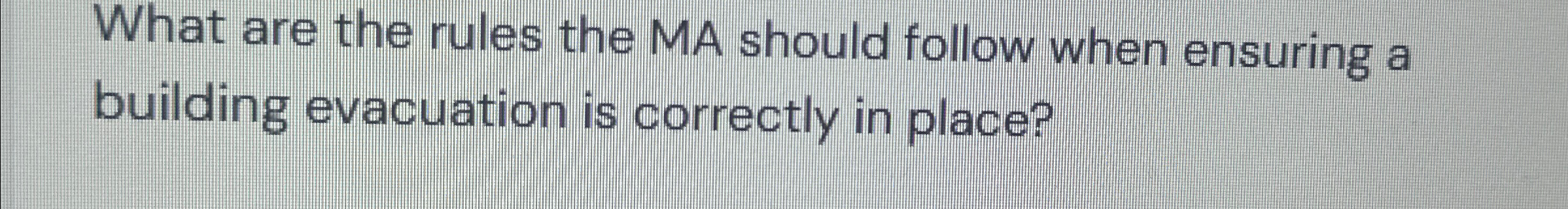  What are the rules the MA should follow when ensuring a