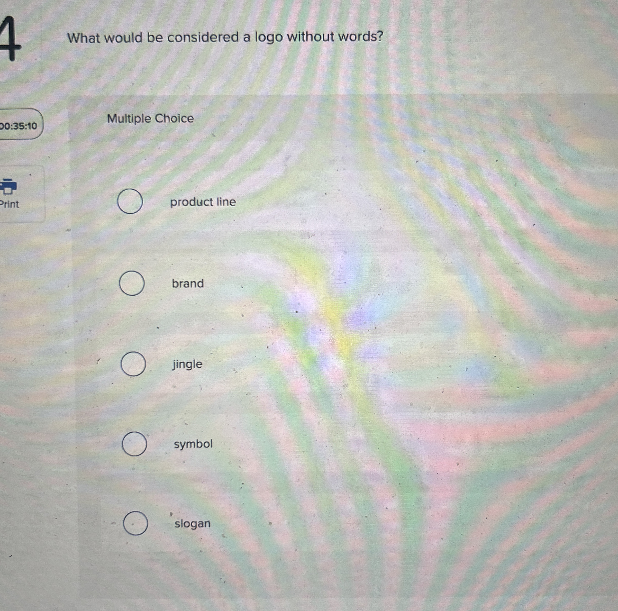  1 What would be considered a logo without words? 00:35:10 Multiple