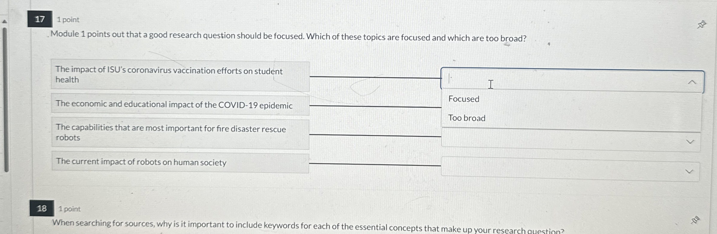  17 1 point Module 1 points out that a good research
