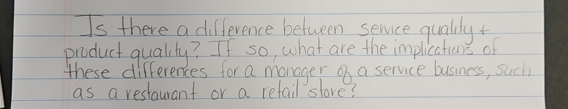  Is there a difference between semice quality product quality? If so,