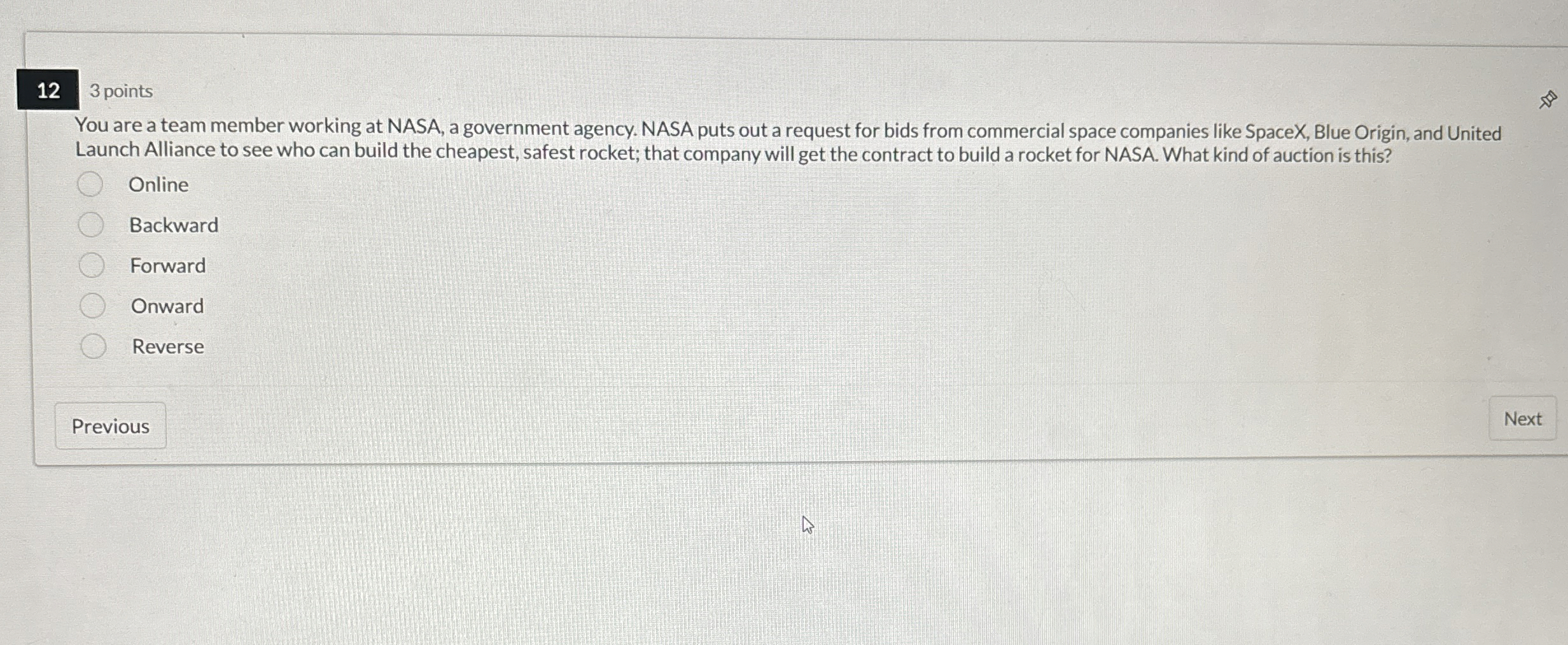  12 3 points You are a team member working at NASA,