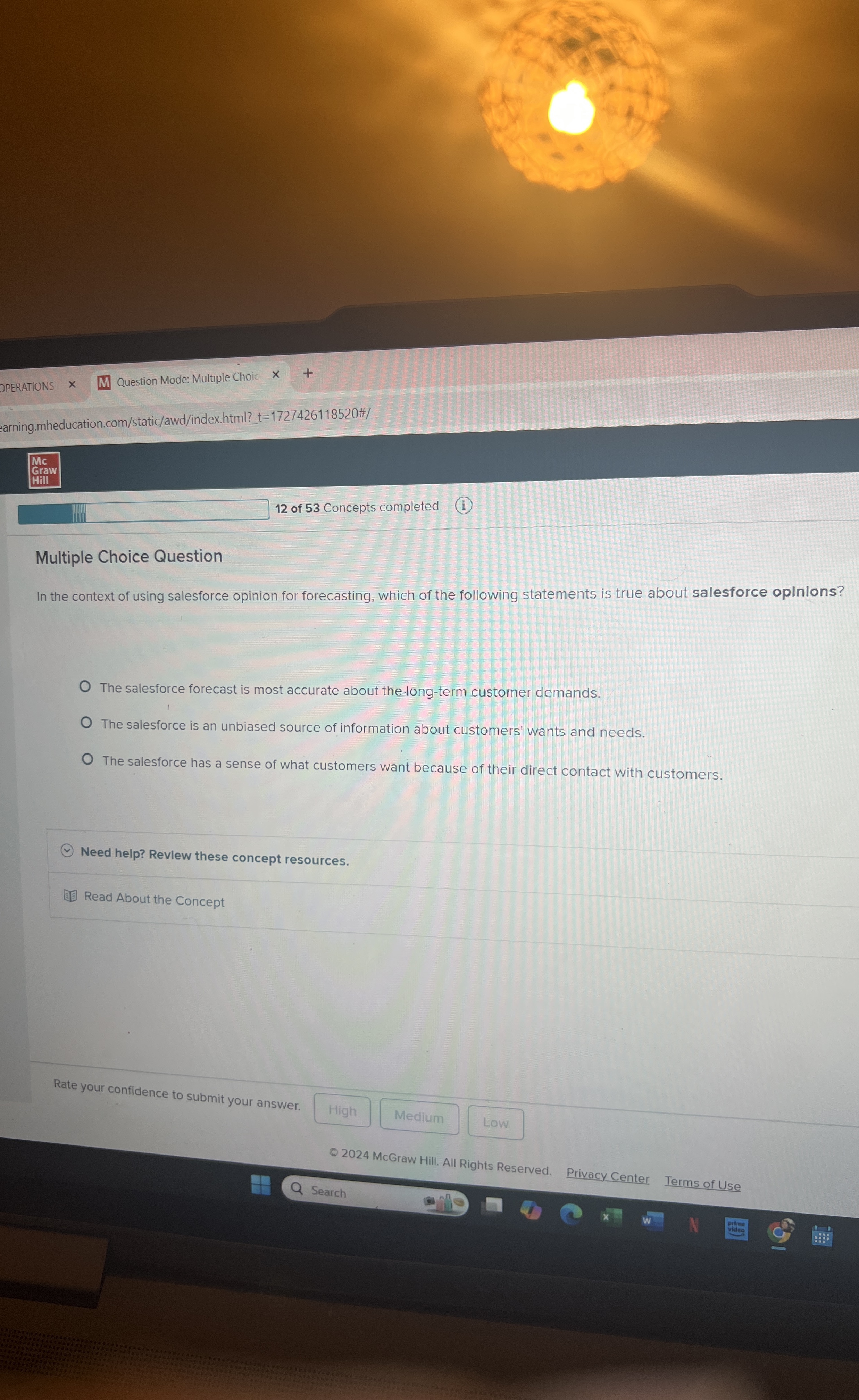  Multiple Choice Question In the context of using salesforce opinion for