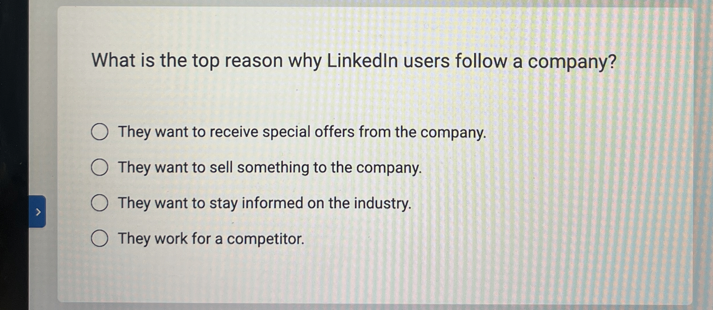  What is the top reason why Linkedln users follow a company?