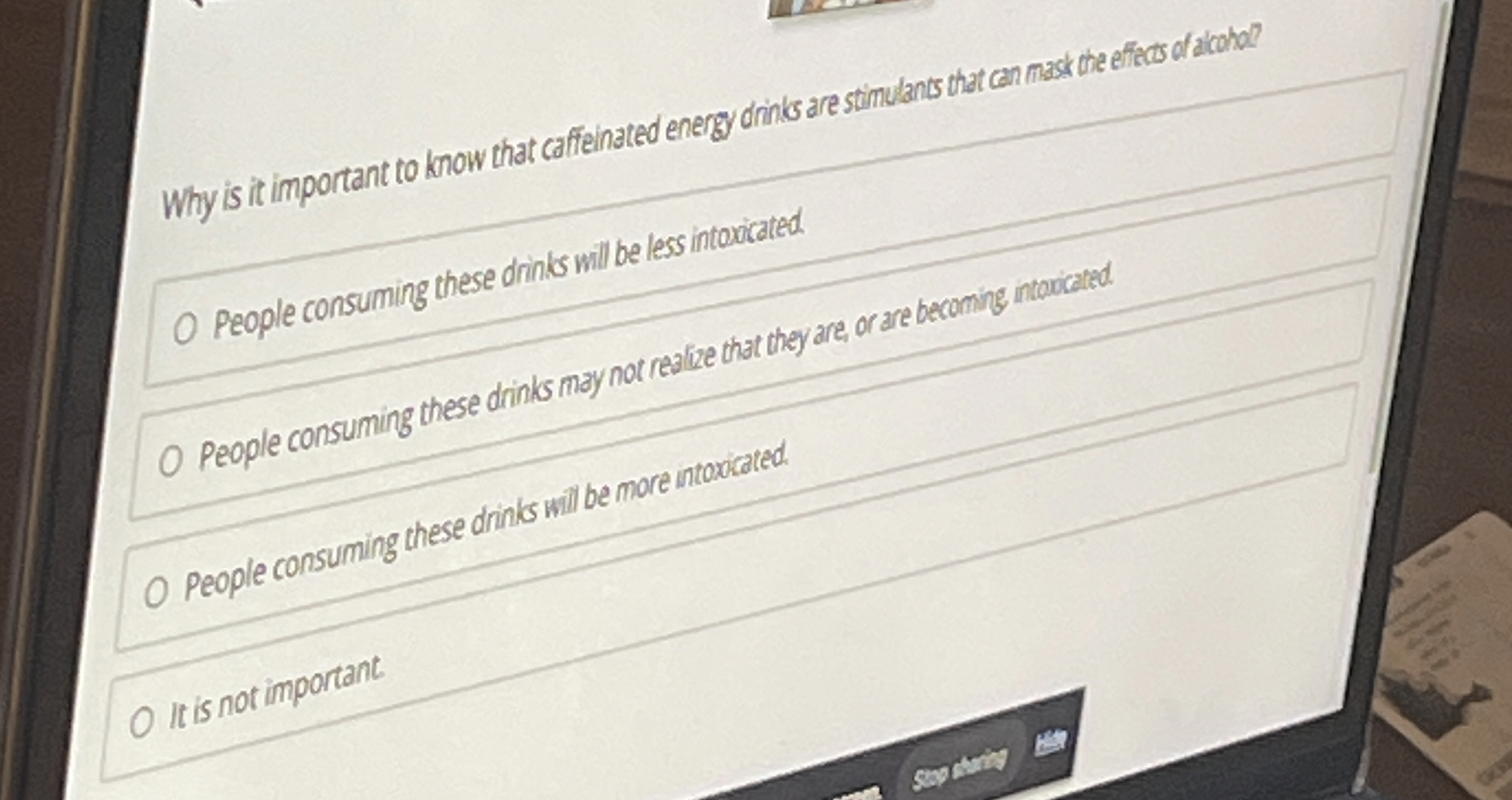  Why is it important to know that caffeinated energy drinks are