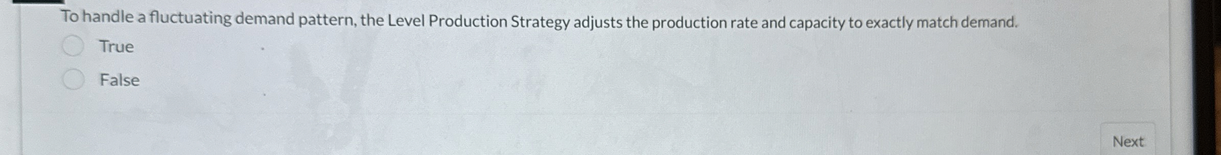  To handle a fluctuating demand pattern, the Level Production Strategy adjusts