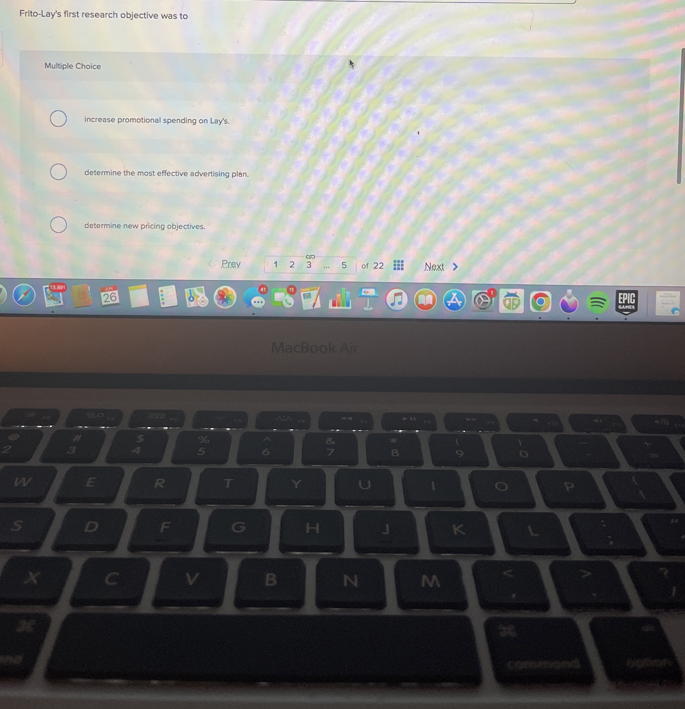  Frito-Lay's first research objective was to Multiple Choice increase promotional spending