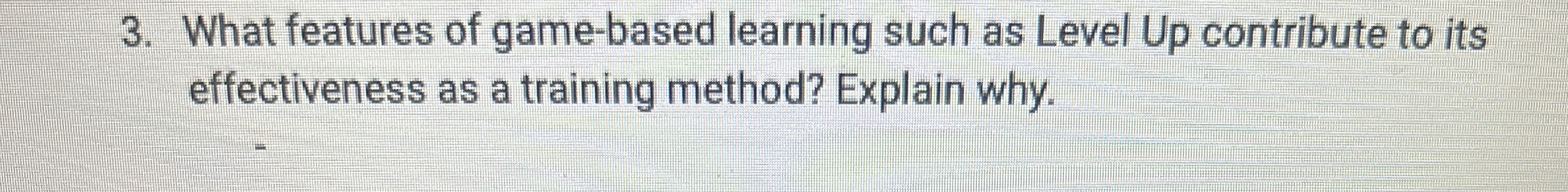  What features of game-based learning such as Level Up contribute to