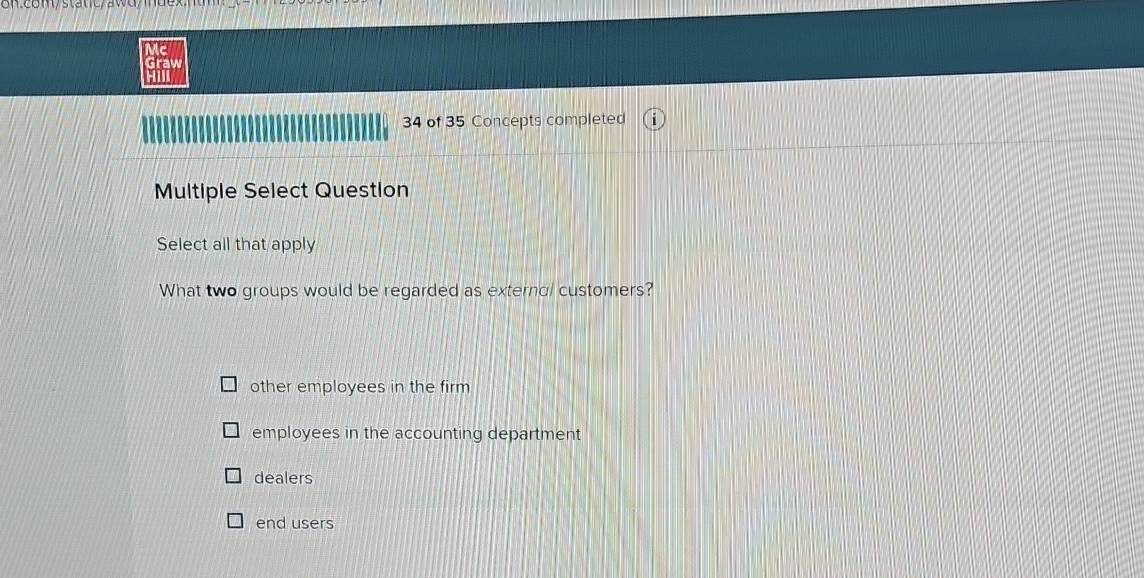  \table[[Mes],[Araw]] |||||||||||||||||||||||||||||||| 34 of 35 concepts completed (i) Multiple Select Question
