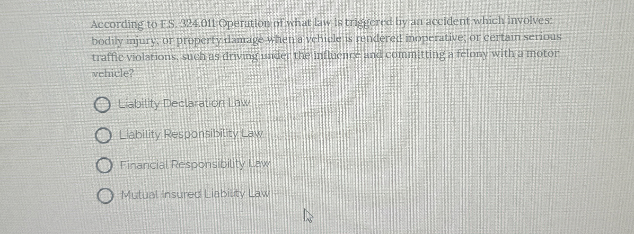  According to E.S.324.011 Operation of what law is triggered by an