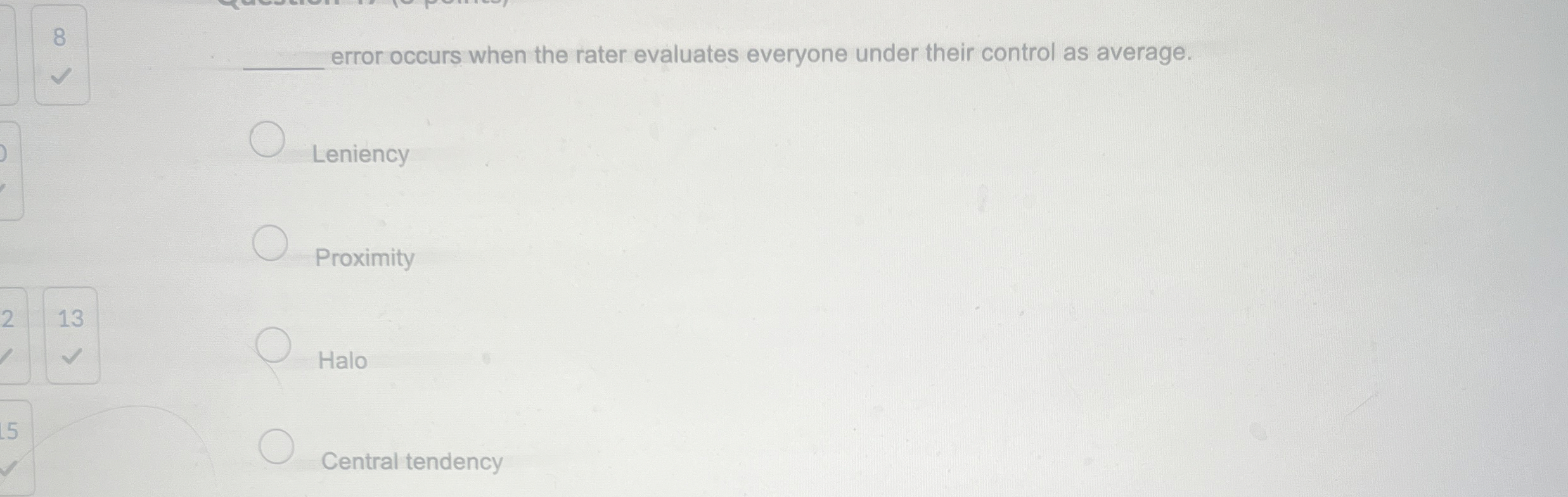  error occurs when the rater evaluates everyone under their control as