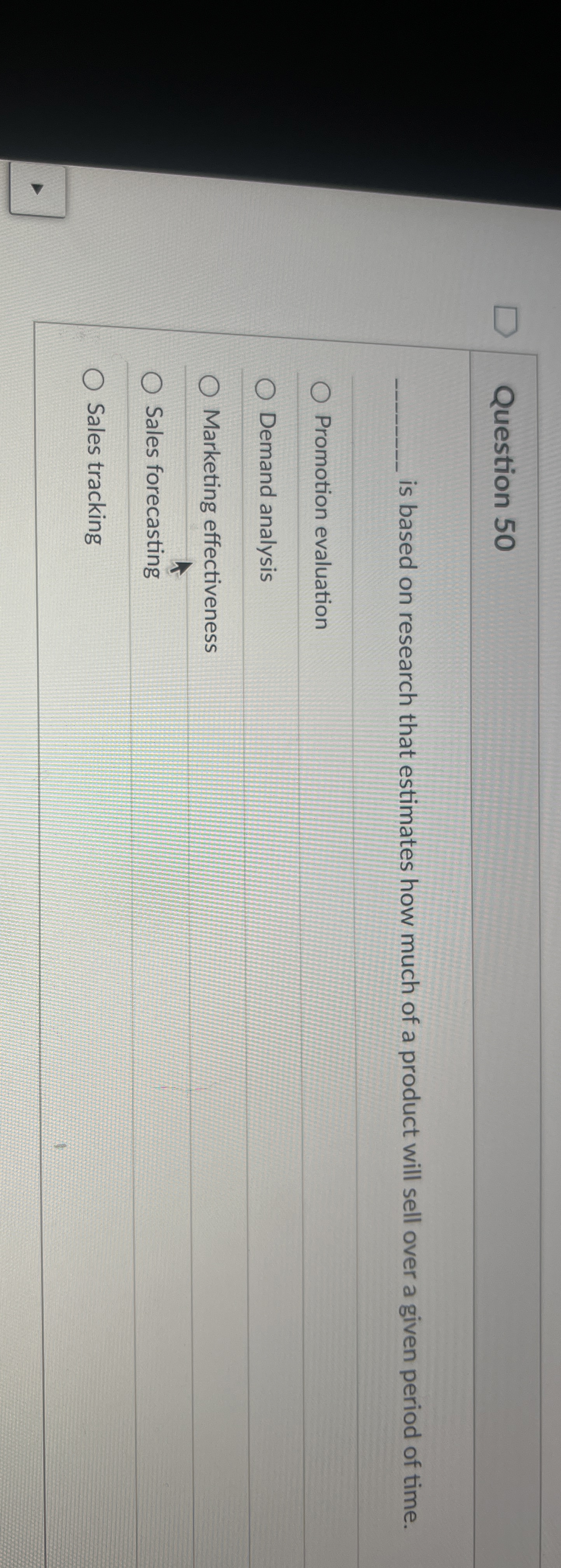  Question 50 q, is based on research that estimates how much