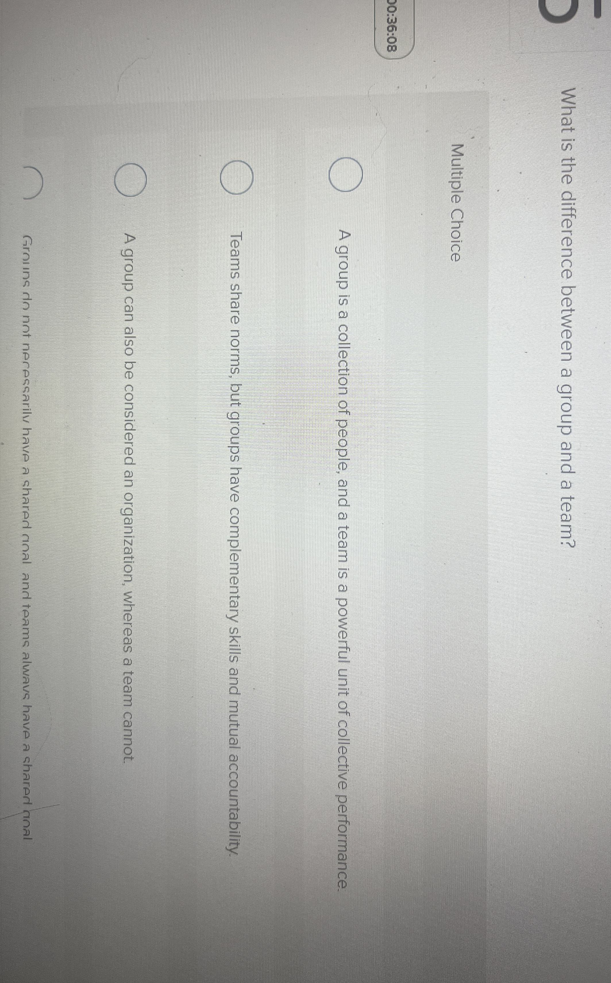  What is the difference between a group and a team? Multiple