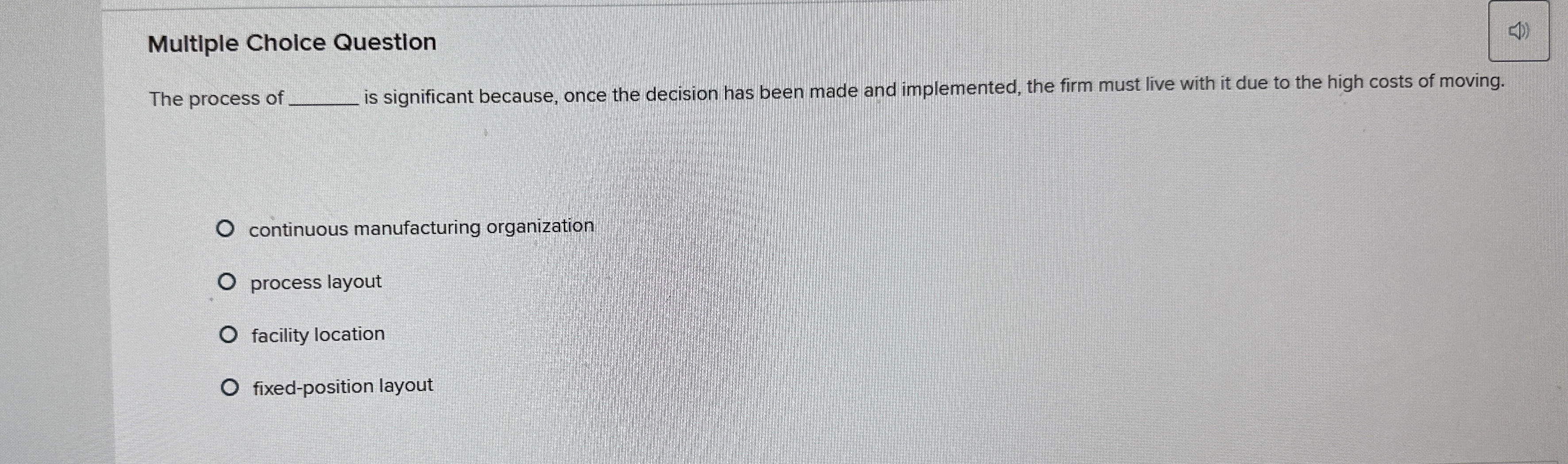  Multiple Choice Question The process of q, is significant because, once