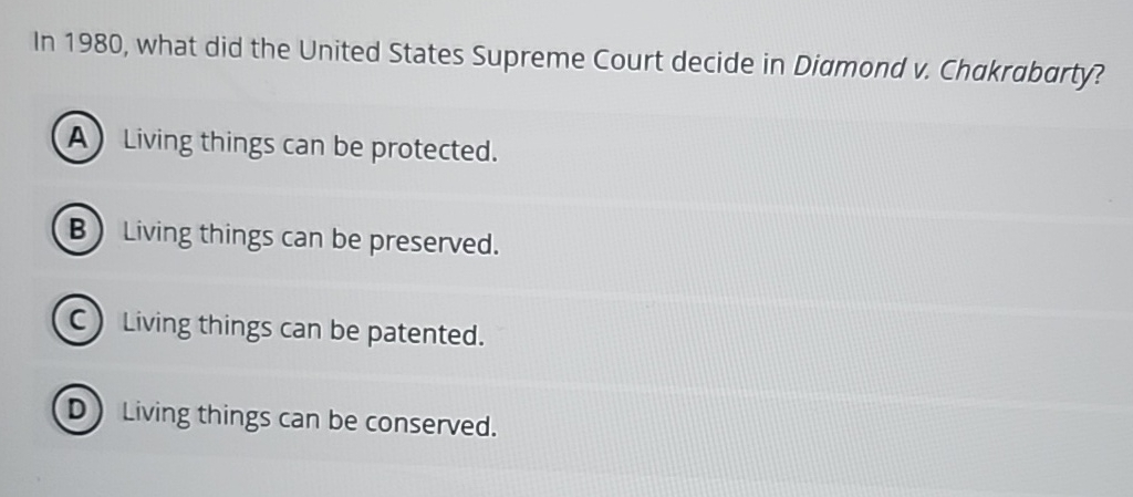  In 1980, what did the United States Supreme Court decide in
