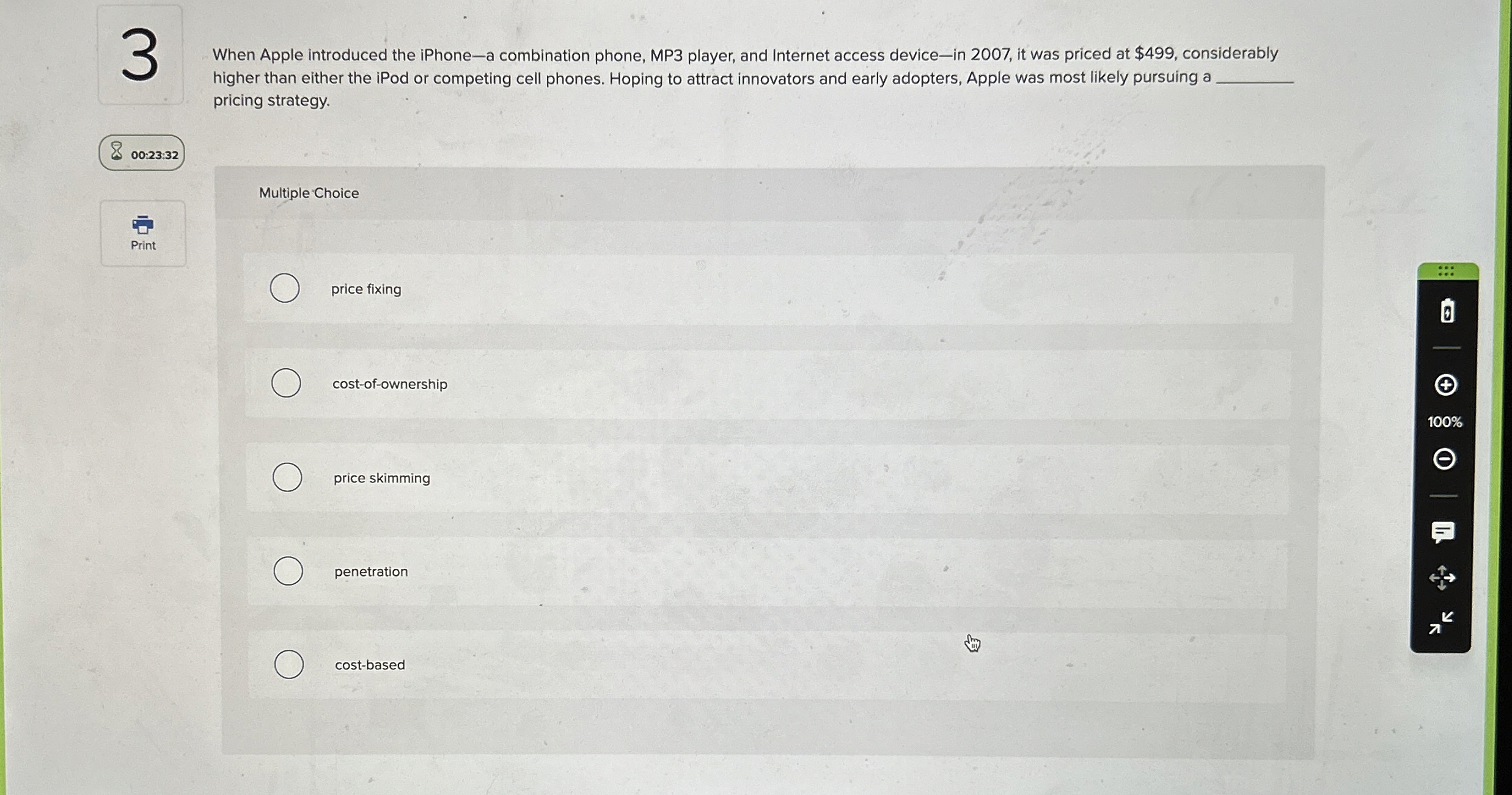  3 When Apple introduced the iPhone-a combination phone, MP3 player, and
