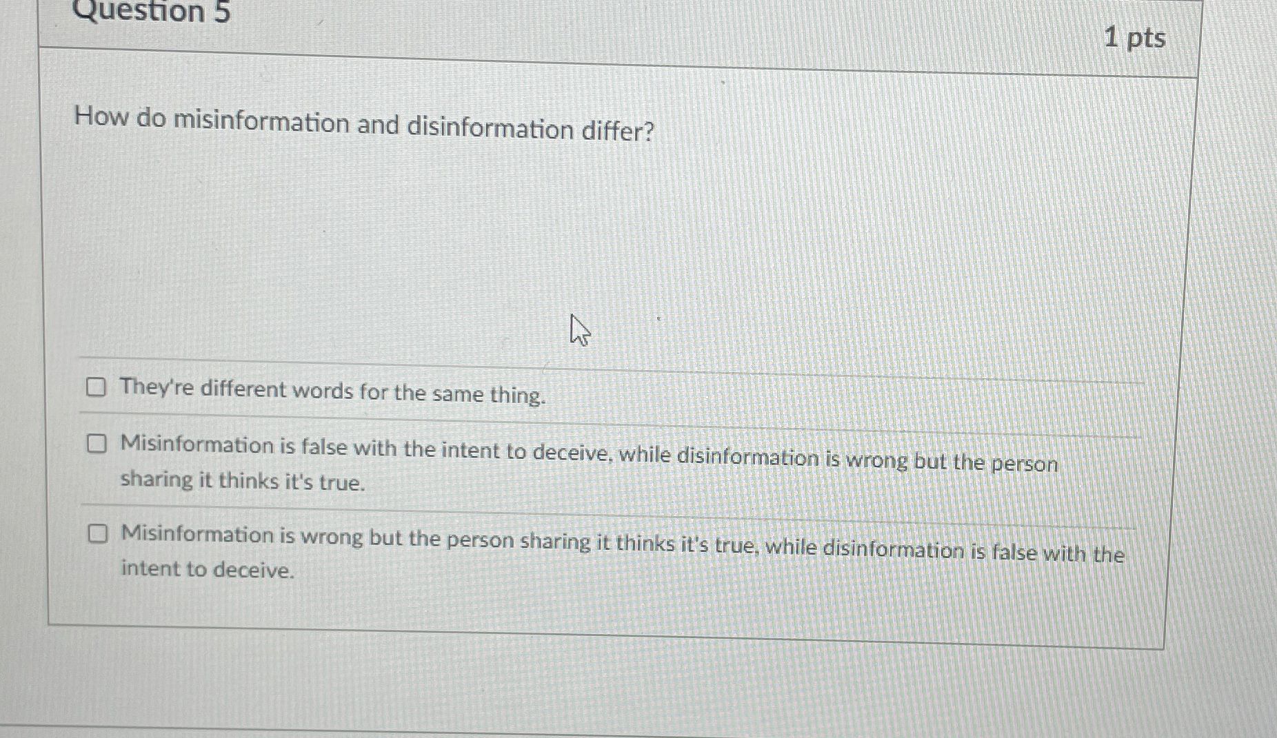  How do misinformation and disinformation differ? They're different words for the
