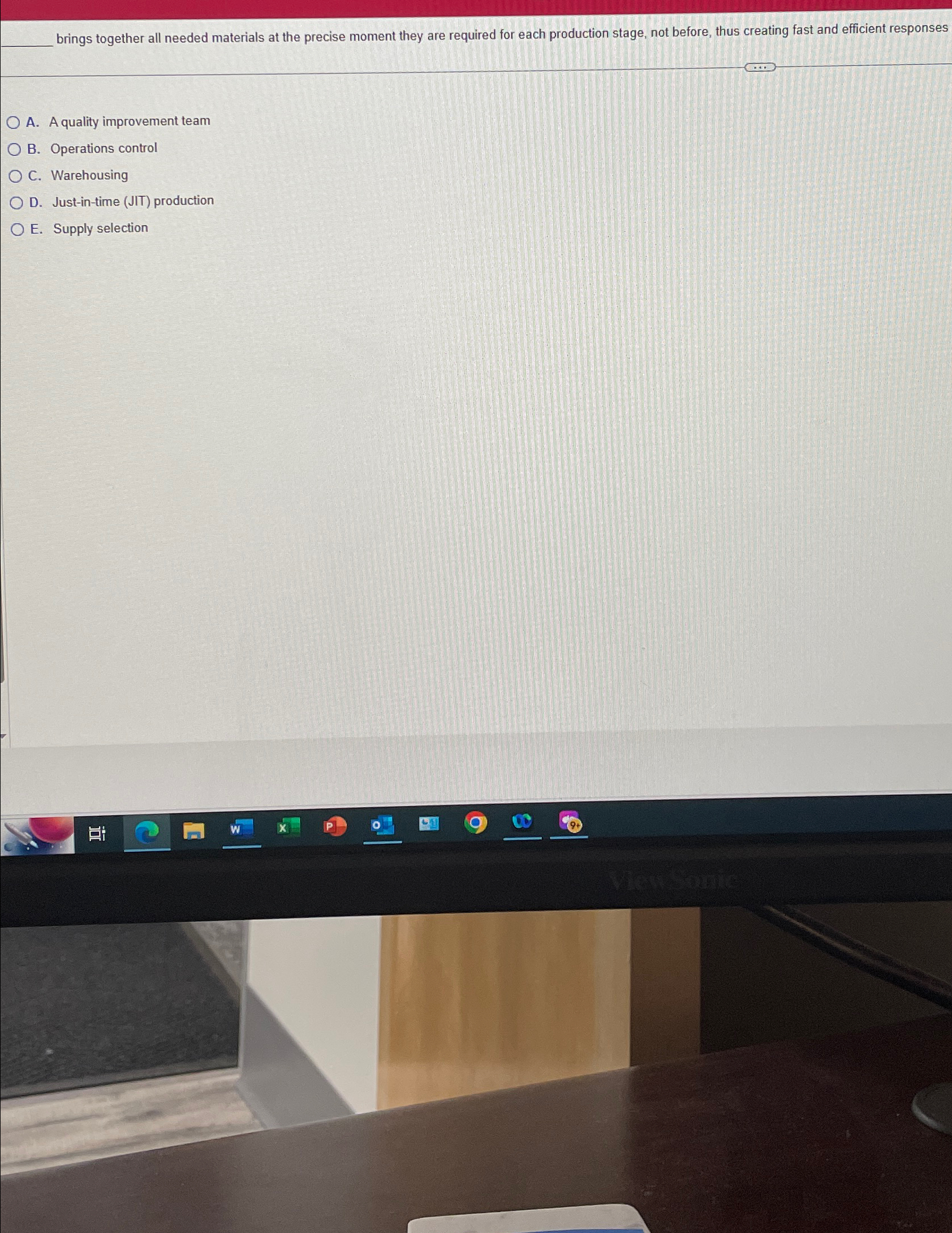  brings together all needed materials at the precise moment they are