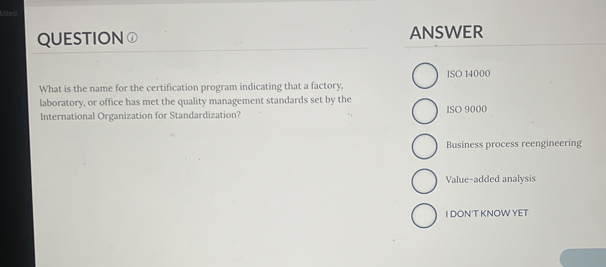  What is the name for the certification program indicating that a