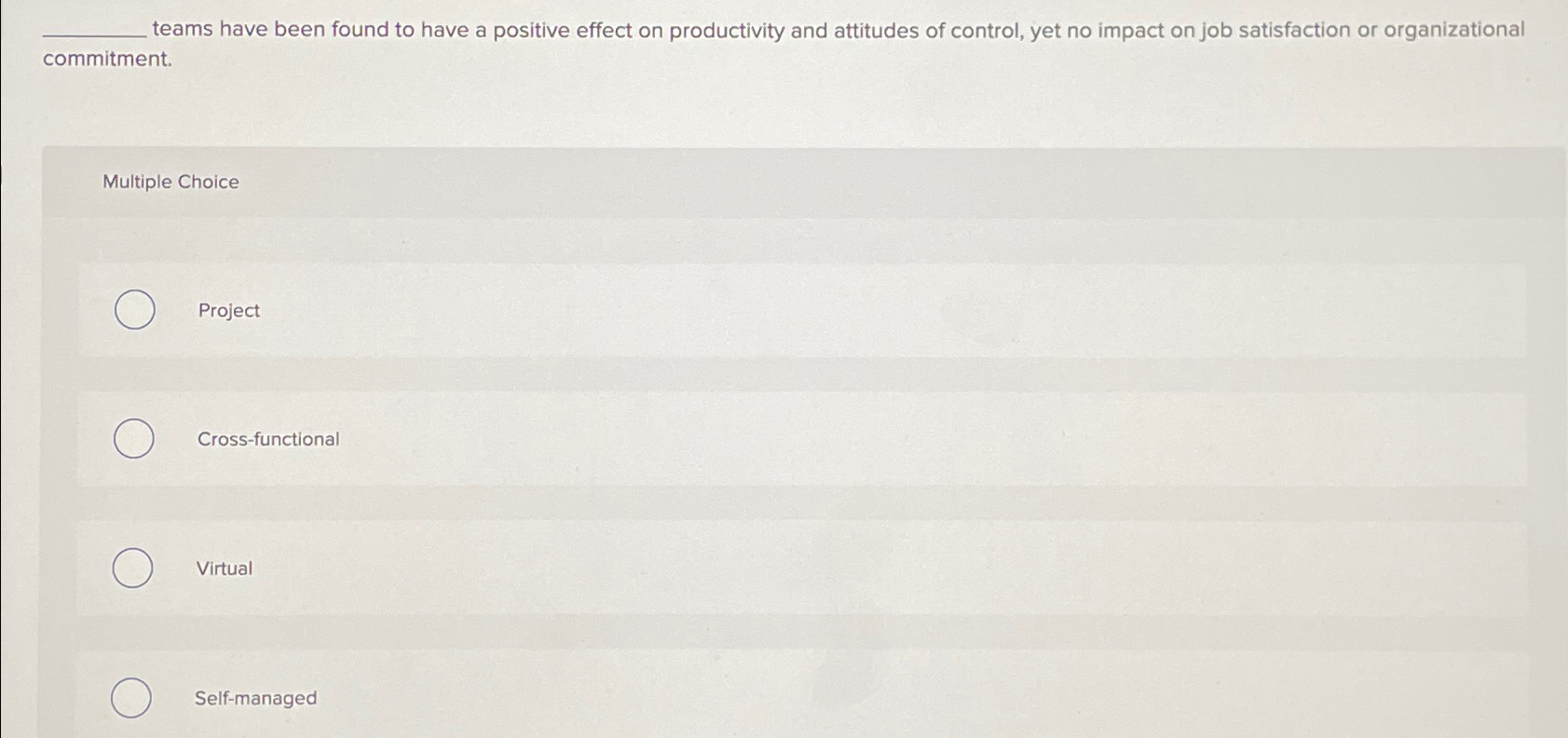  teams have been found to have a positive effect on productivity
