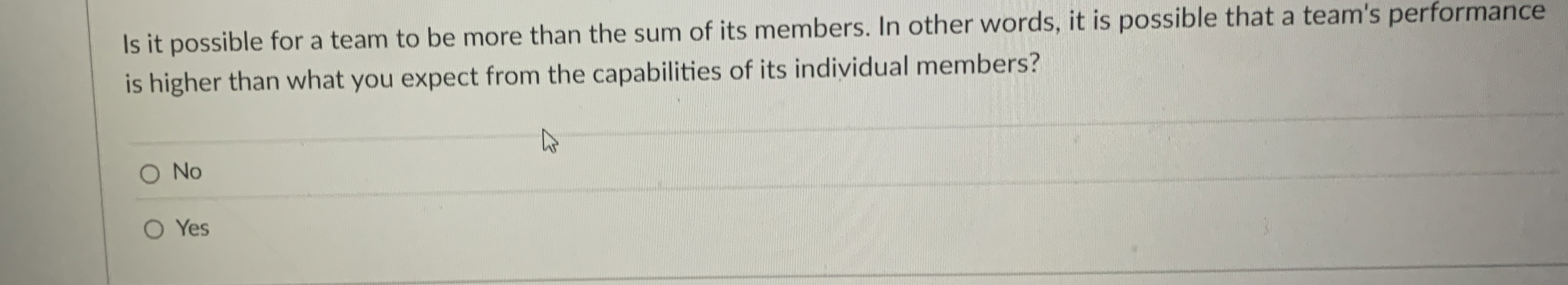  Is it possible for a team to be more than the