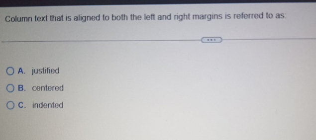  Column text that is aligned to both the left and right