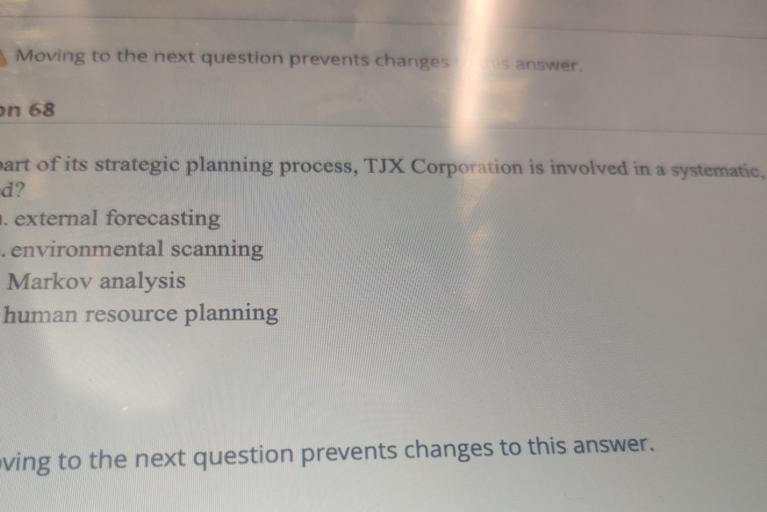  Moving to the next question prevents changes answer. 68 art of